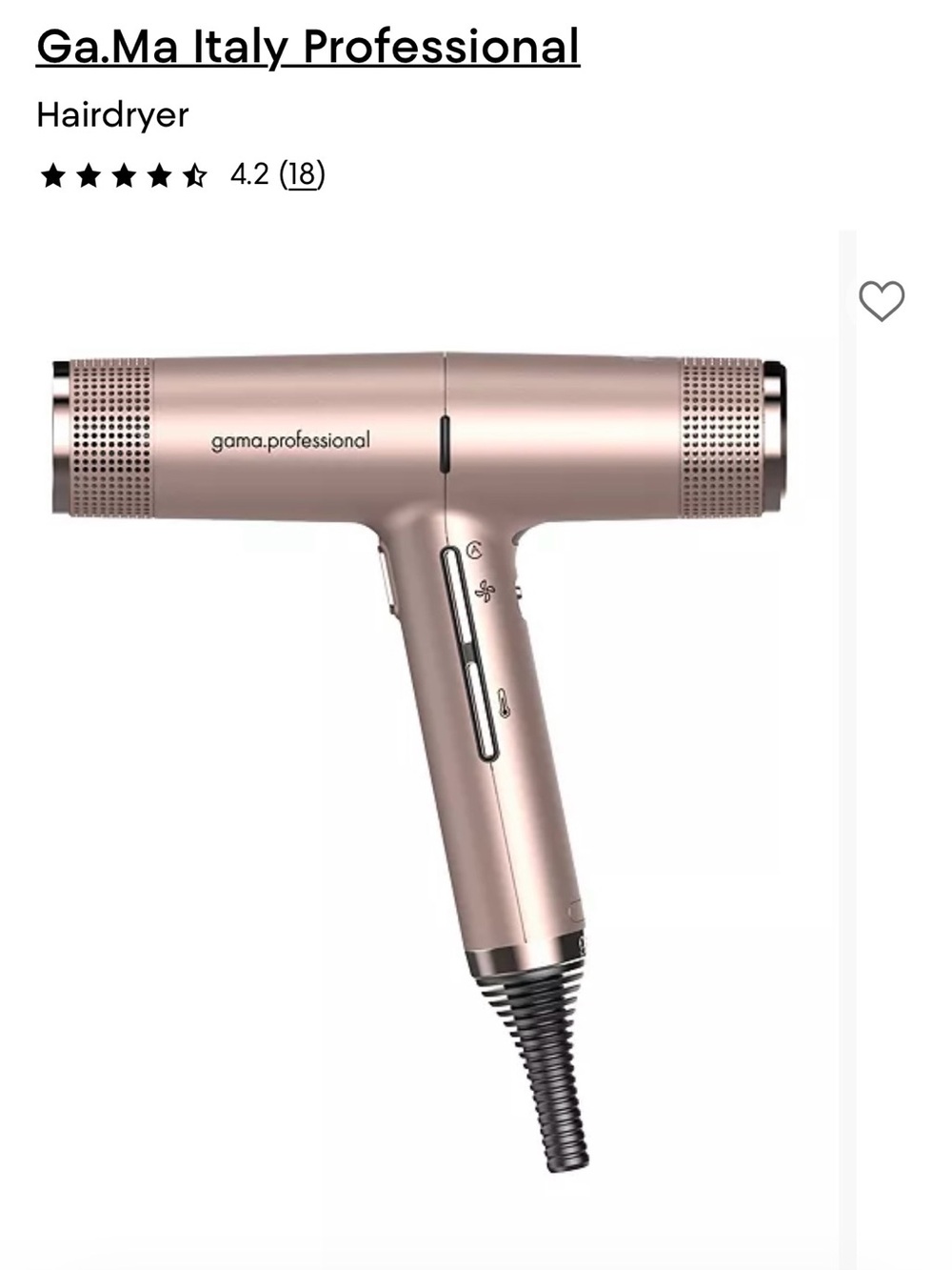Professional Rose Gold Hair Dryer - Lightweight Women’s Styling Tool